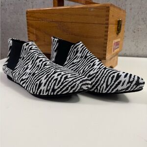 Zebra Pattern Ankle Booties